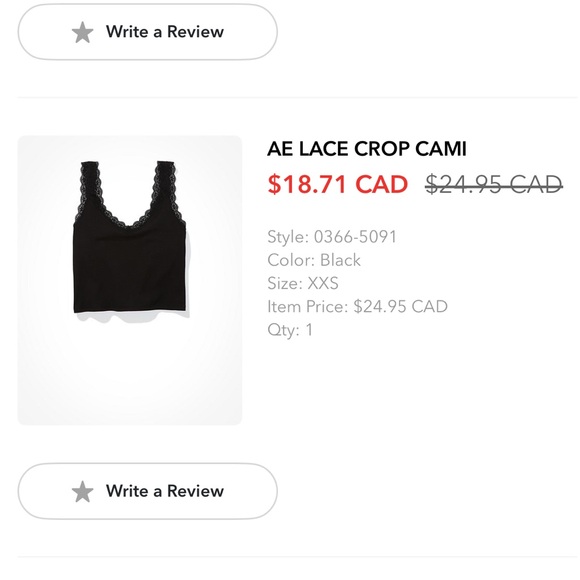 American eagle lace crop cami - Picture 4 of 4